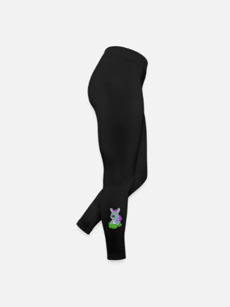 Bunny Student Backpack School - Women’s Jersey Leggings - black - Right