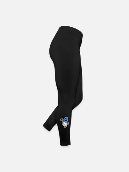 Motif 8ème Anniversaire Colombe - Huit ans - Legging en jersey Femme - noir - Droite