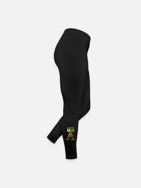 Gecko Lizard Reptile Geckos Lizard Iguana Gekko - Women’s Jersey Leggings - black - Right