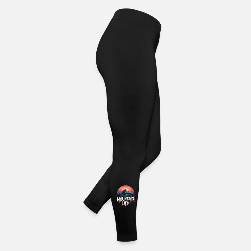 Breathtaking Mountain Moon with Sunset Women’s Jersey Leggings