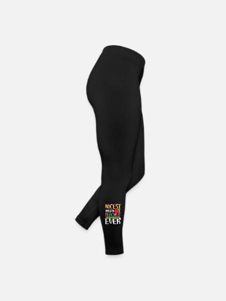 nicest mean teacher ever - Frauen Jersey Leggings - Schwarz - Rechts
