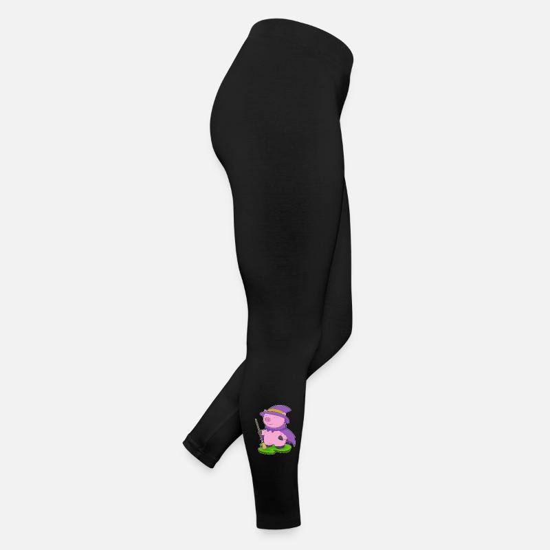 Pig Witch Broom Women’s Jersey Leggings