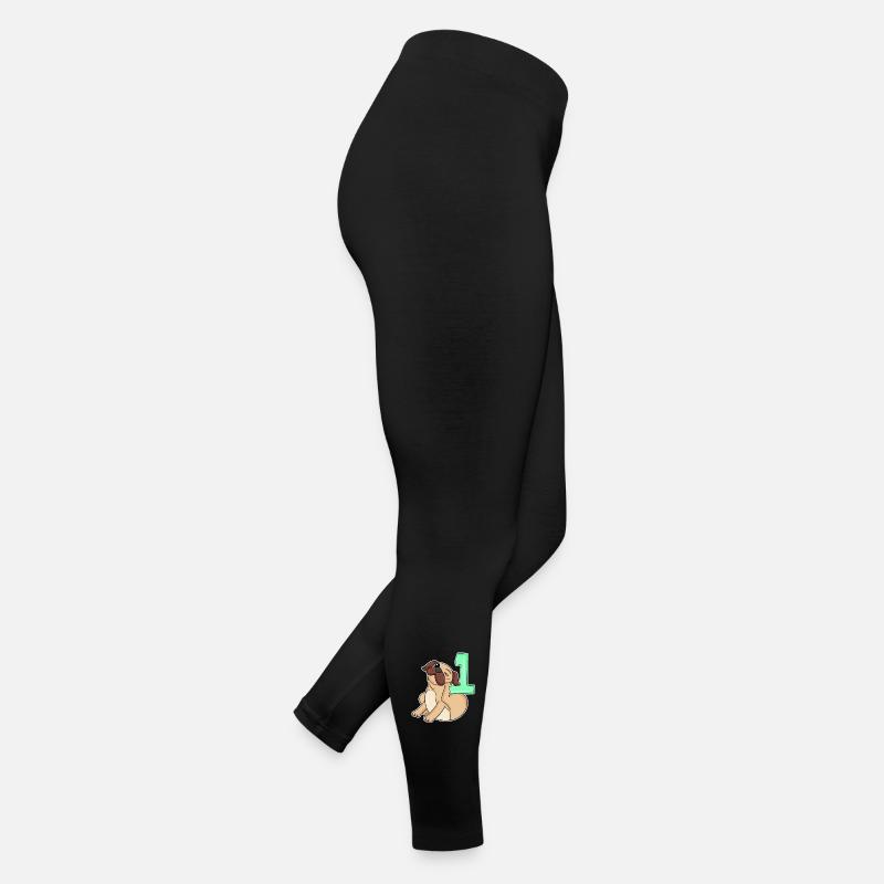 Number 1 Number One - Pug Dog Motif Women’s Jersey Leggings