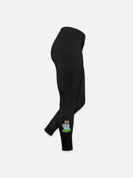 Beaver Groom Suit Wedding - Women’s Jersey Leggings - black - Right