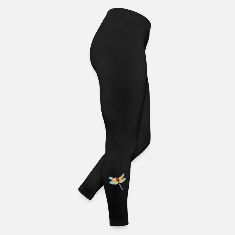 Illustration de libellule colorée Legging en jersey Femme