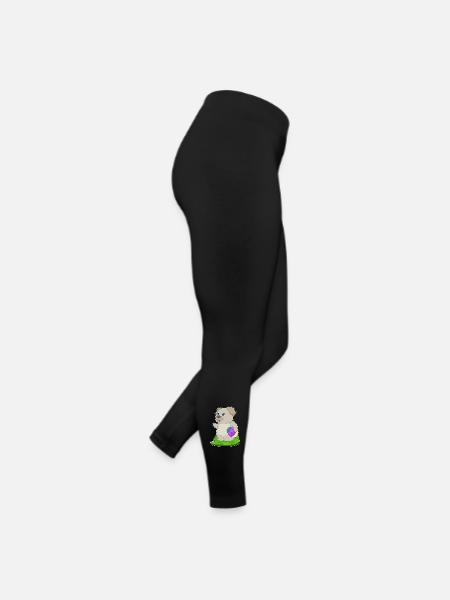 Dog Easter Easter Egg - Women’s Jersey Leggings - black - Right