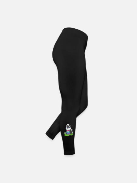Stinktier Ostern Osterei - Frauen Jersey Leggings - Schwarz - Rechts