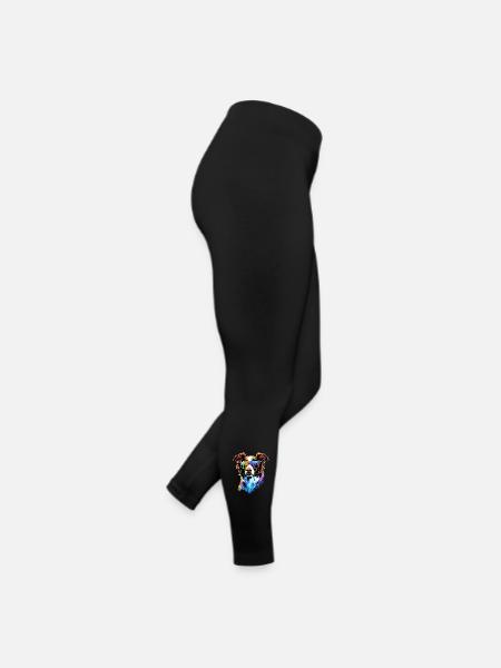 border collie chien amant chiot mignon collies - Legging en jersey Femme - noir - Droite