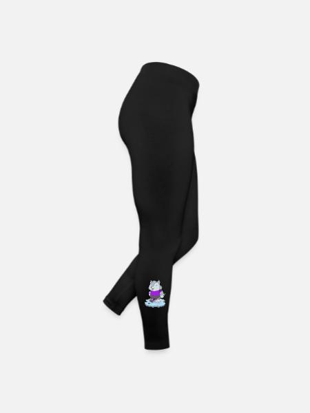 Bâtons de hockey sur glace Wolf - Legging en jersey Femme - noir - Droite