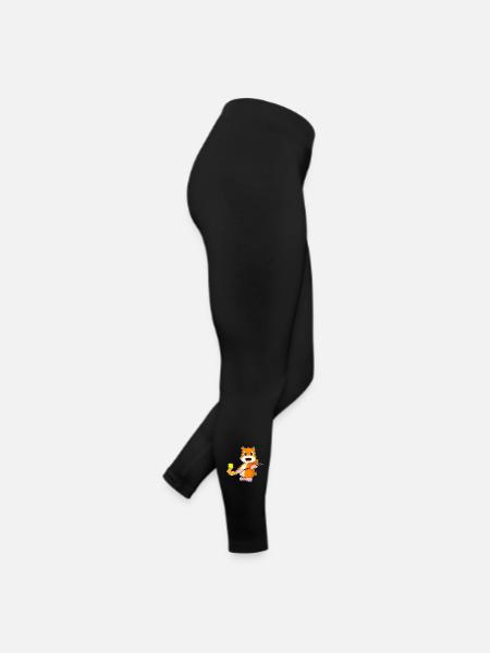 Hamster Feldhockey Hockeyschläger - Frauen Jersey Leggings - Schwarz - Rechts