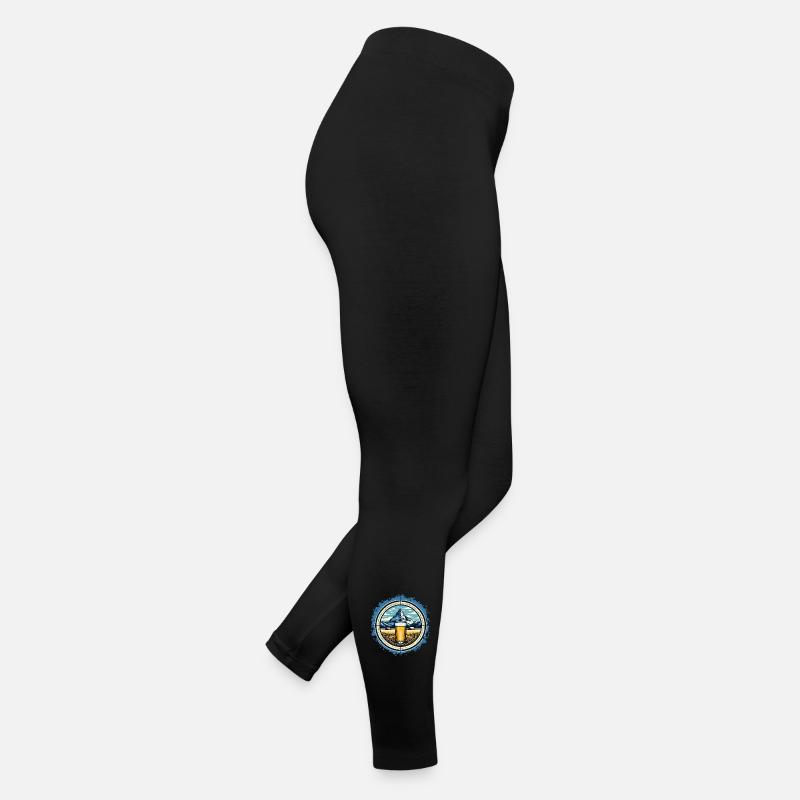 Berg- und Bierabenteuer Design Frauen Jersey Leggings