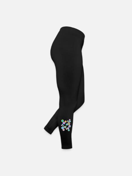 Spring Beginning Spring Flowers Flower Birthday - Women’s Jersey Leggings - black - Right