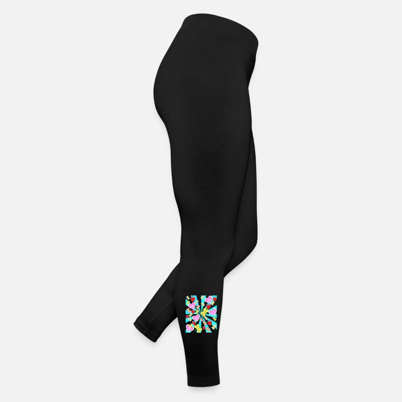 Retro Sommer Erdbeeren Herz Schmetterlinge Natur Frauen Jersey Leggings