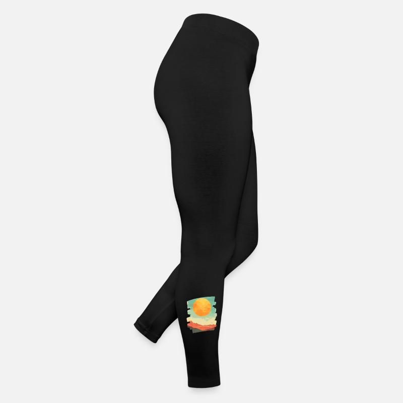 Soleil d’été Coucher de soleil Legging en jersey Femme