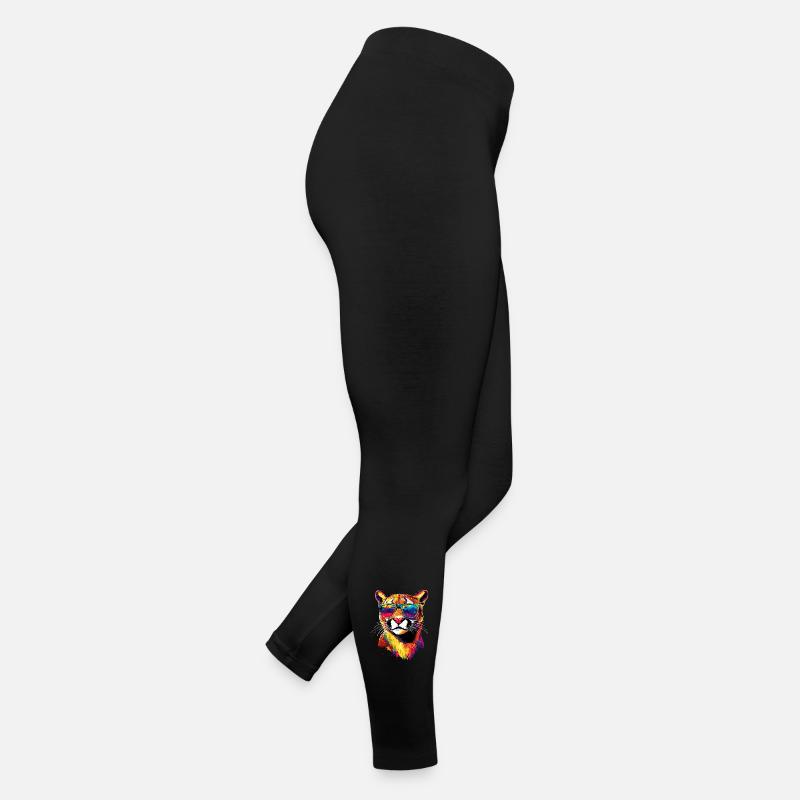 Panther Leopard Big Cat Cute Big Cat Cats Women’s Jersey Leggings