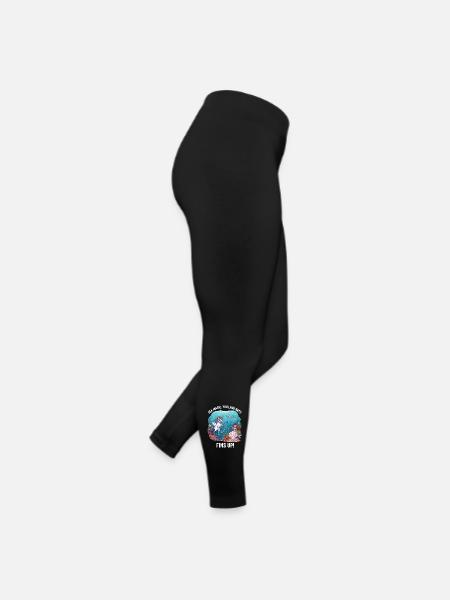 Magie de la mer avec Licorne - Legging en jersey Femme - noir - Droite