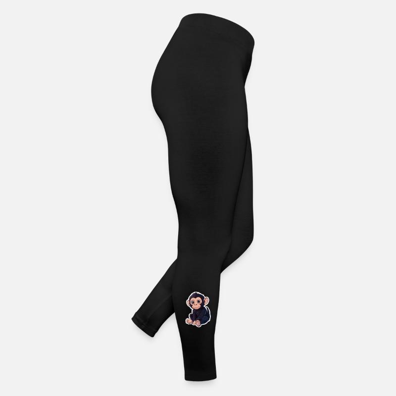 Affe Süsses Äffchen Geschenk für Affenfans Frauen Jersey Leggings