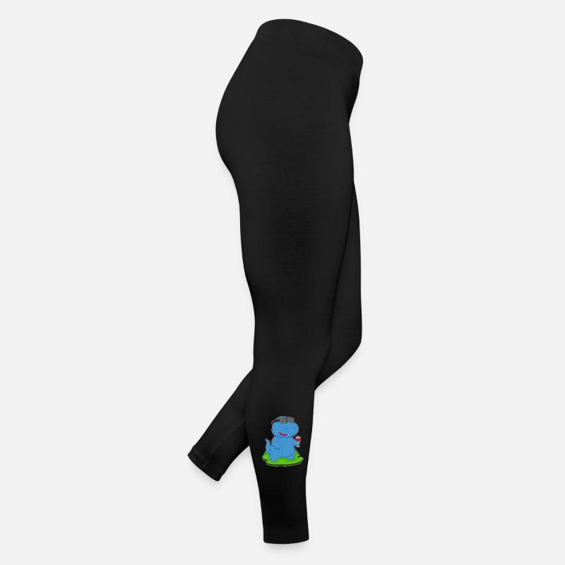 Vin rouge dinosaure Legging en jersey Femme