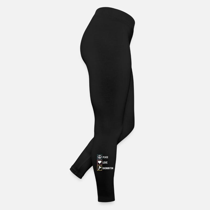 Badminton with Peace Love lettering Women’s Jersey Leggings