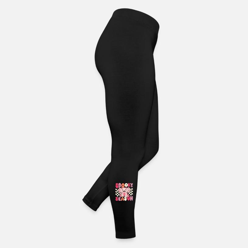 Axolotl Halloween Groovy Devil Spooky Season Women’s Jersey Leggings