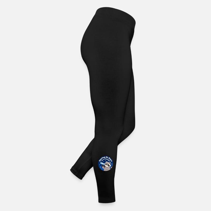 Night bear with telescope Women’s Jersey Leggings