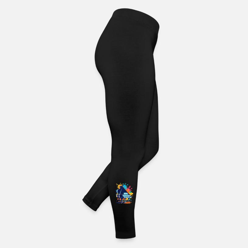 Impression d'art de piano coloré Legging en jersey Femme