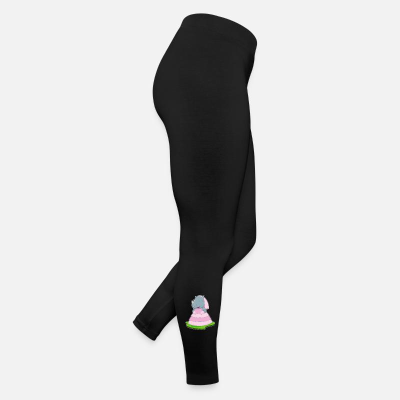 Mariage avec voile de mariée rhinocéros Legging en jersey Femme