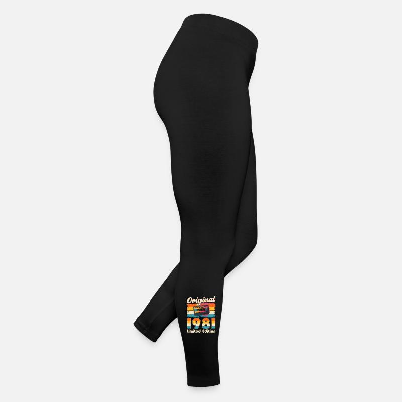 44th Birthday Cassette October Year 1981 Women’s Jersey Leggings