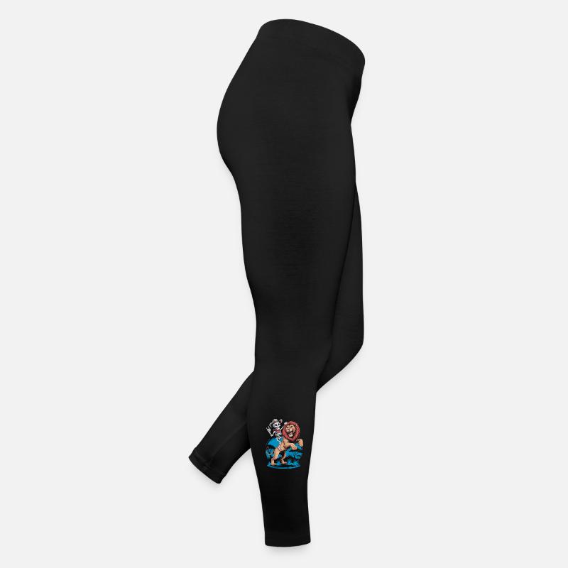 Lions and Skeleton Adventure Design Women’s Jersey Leggings