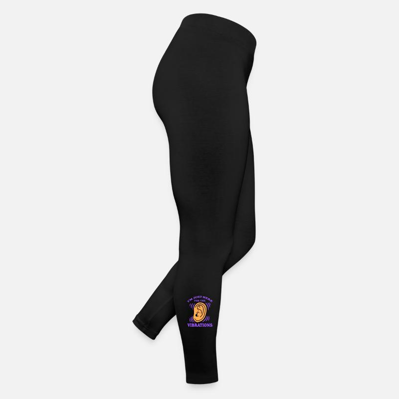 Deaf Deaf Just Here For The Vibrations Women’s Jersey Leggings