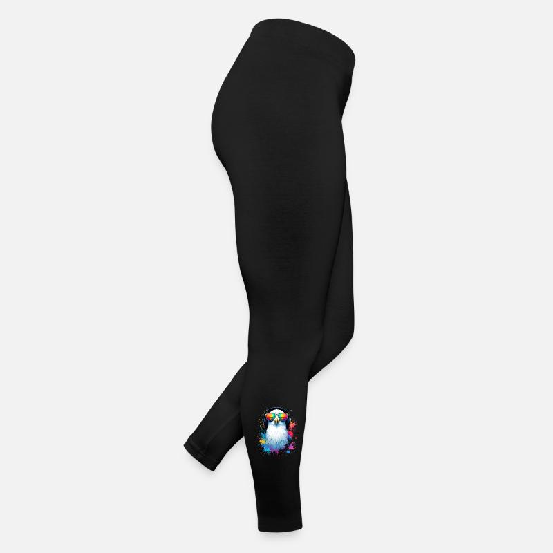 Oiseau mouette coloré avec des lunettes de soleil Legging en jersey Femme