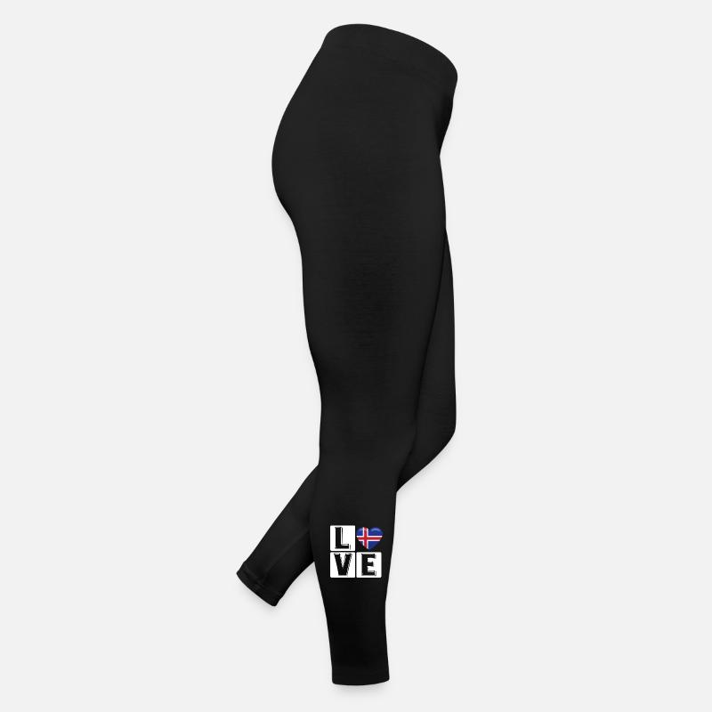 L Liebe Island Herz Frauen Jersey Leggings