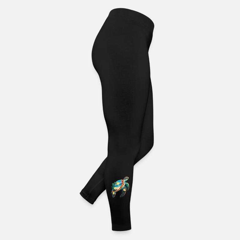 Turtle Waves Surf Turtle Surfer Turtles Legging en jersey Femme