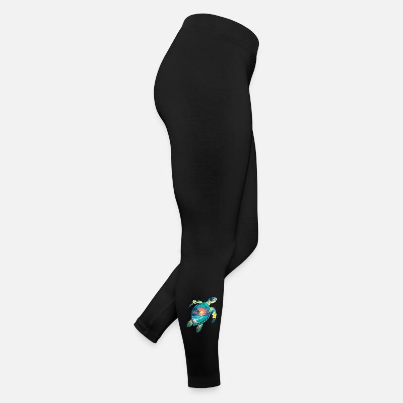 Turtle Waves Surf Turtle Surfer Turtles Legging en jersey Femme