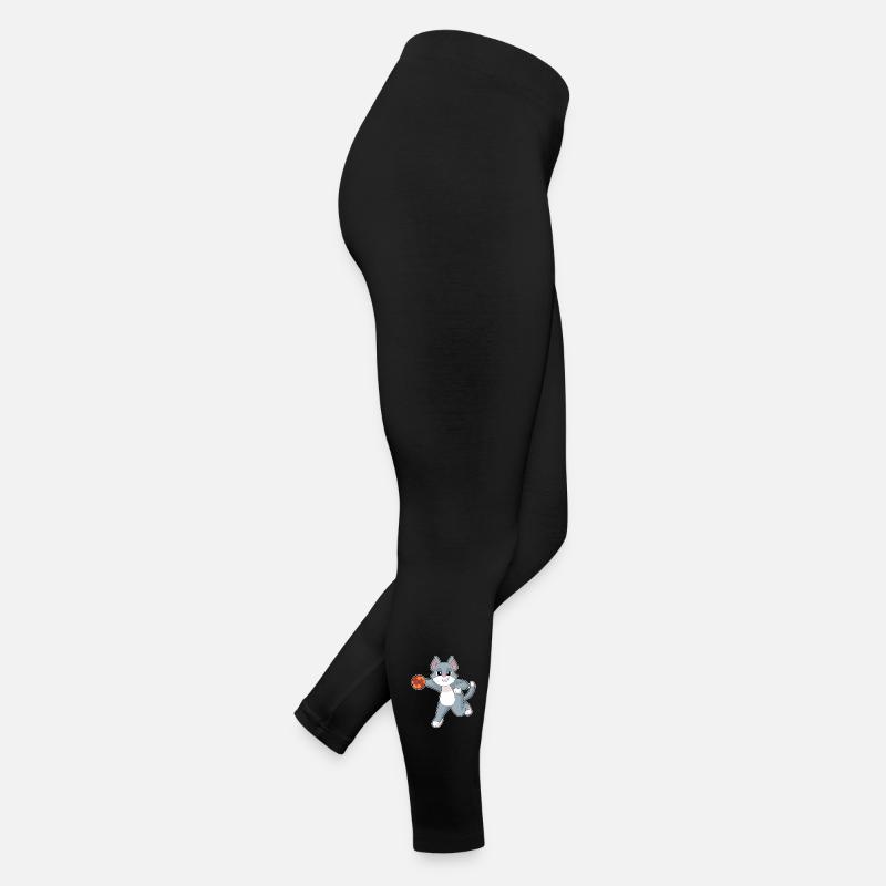 Chat Handball Joueur Handball Legging en jersey Femme