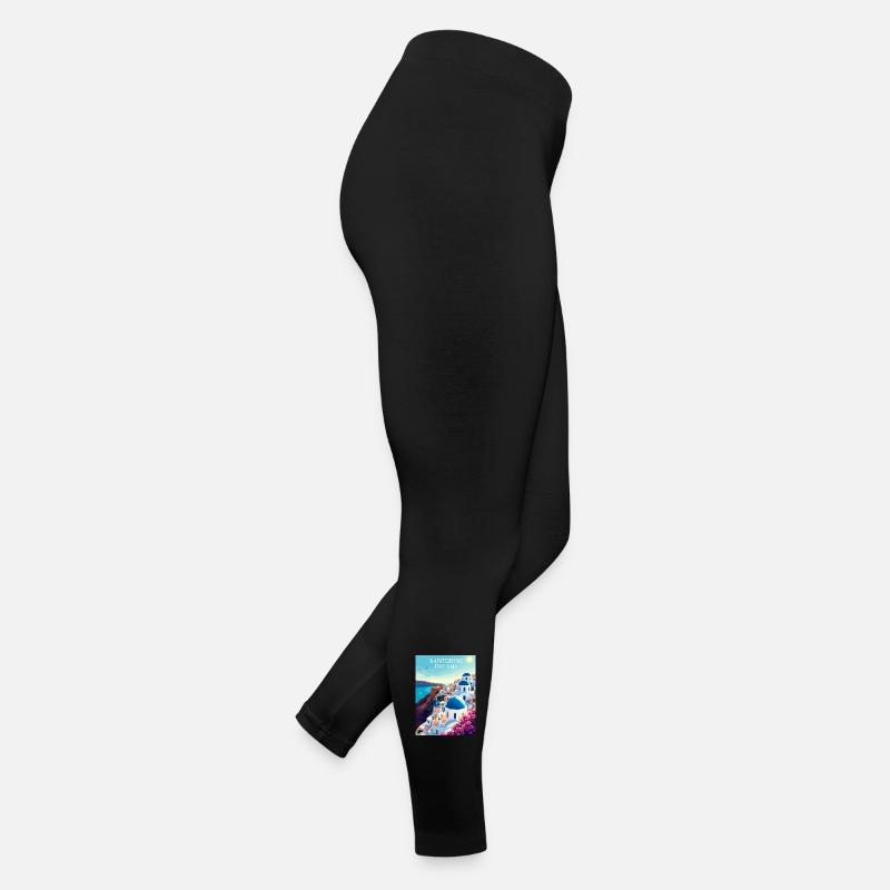 Santorini Träume Frauen Jersey Leggings