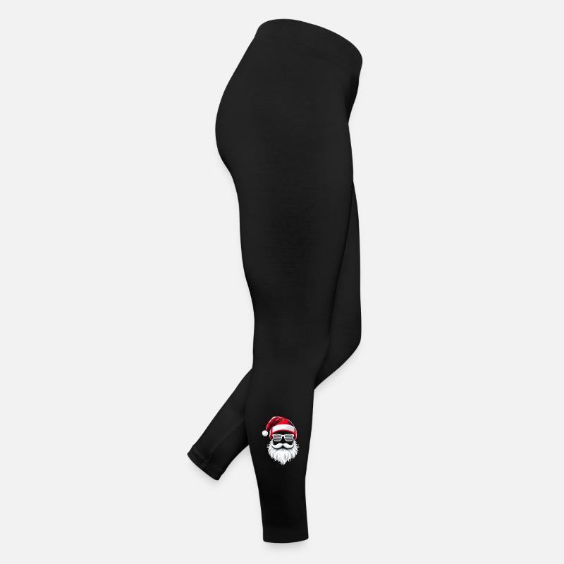 Père Noël avec des lunettes de soleil Père Noël Hipster Legging en jersey Femme