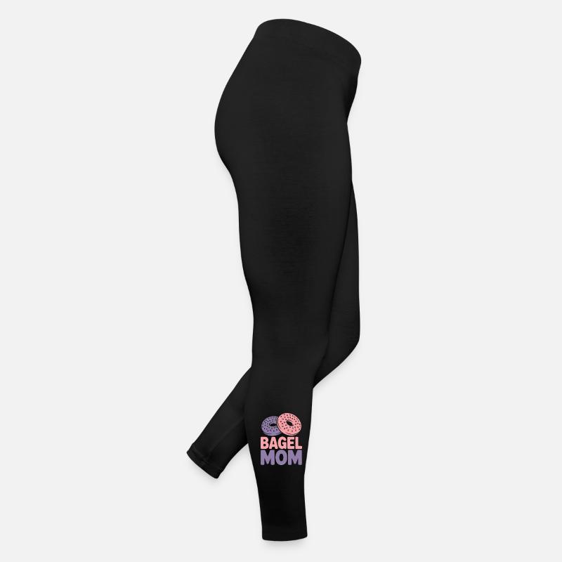 Bagels Saying Bagel Mom Funny Bagels Gift Women’s Jersey Leggings