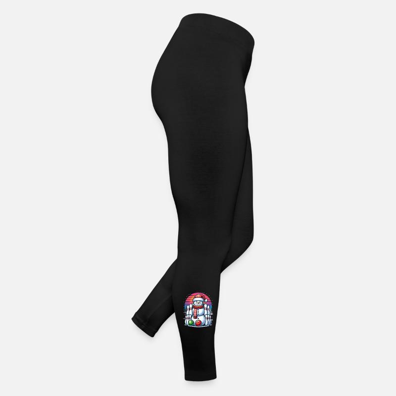 BOwling Weihnachten Sport Weihnachtsmann Frauen Jersey Leggings
