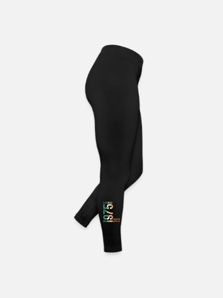 December 1975 Retro Vintage Birthday Gift - Women’s Jersey Leggings - black - Right