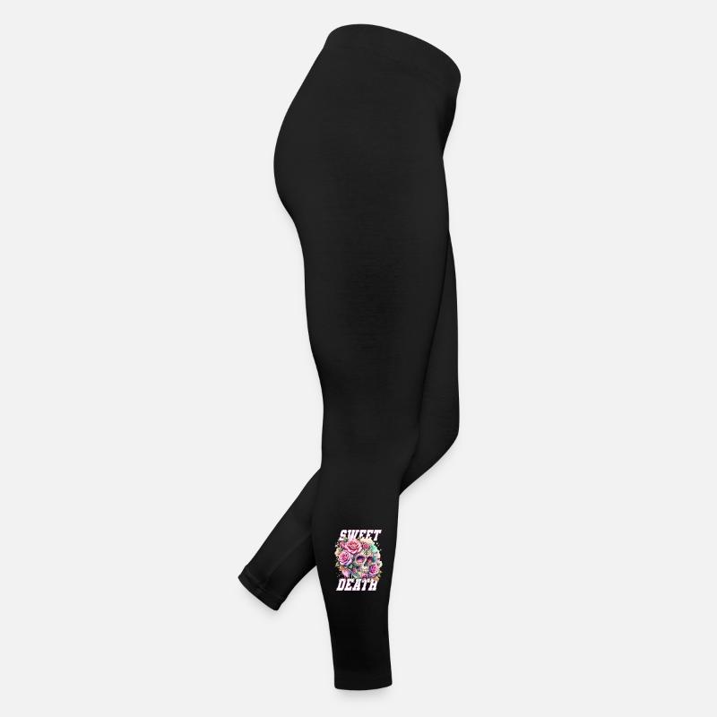 Fleurs Crâne Beauté Floraison Legging en jersey Femme