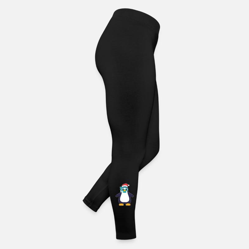 Pinguin Weihnachten Tauchen Frauen Jersey Leggings