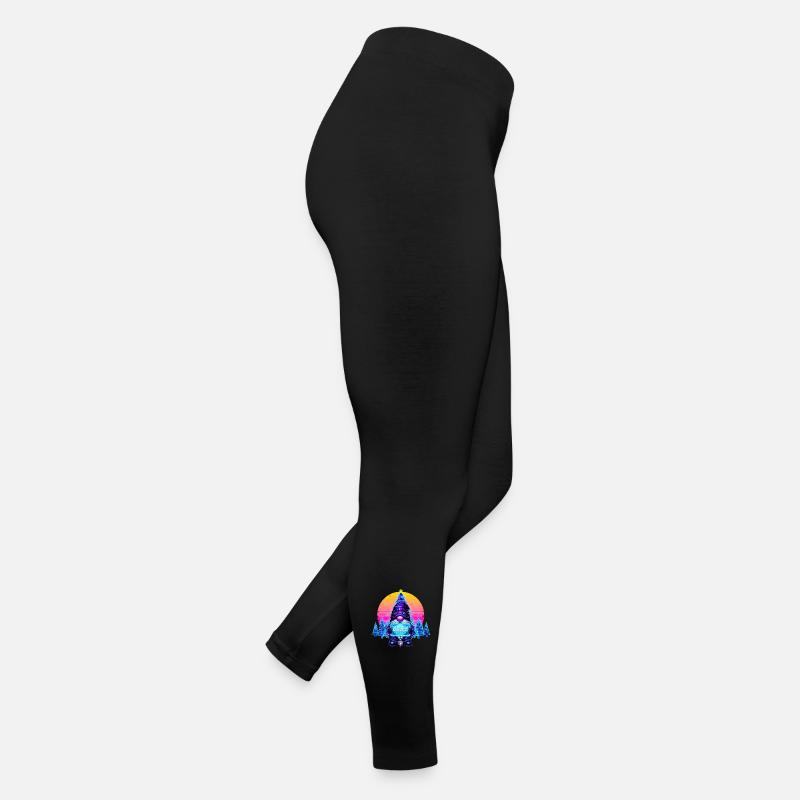 KI WICHTEL - Synthwave Retrowave 80s Frauen Jersey Leggings