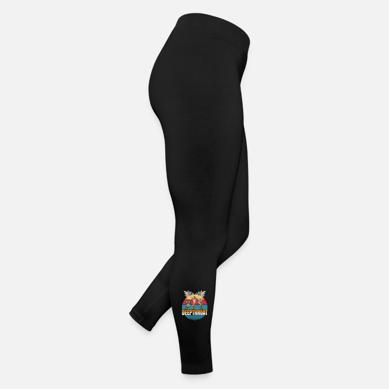 Giraffes in a Retro Sunset DEEPTHROAT Women’s Jersey Leggings