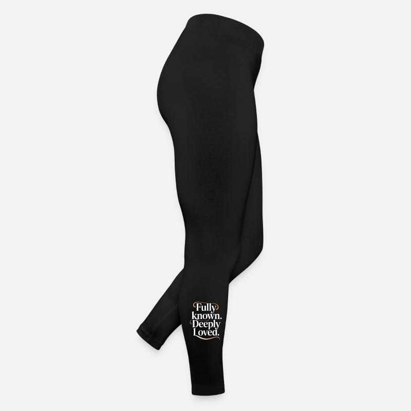 Fully Known Deeply Loved Christian Love Women’s Jersey Leggings