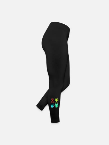Noël au vin chaud du Père Noël - Legging en jersey Femme - noir - Droite