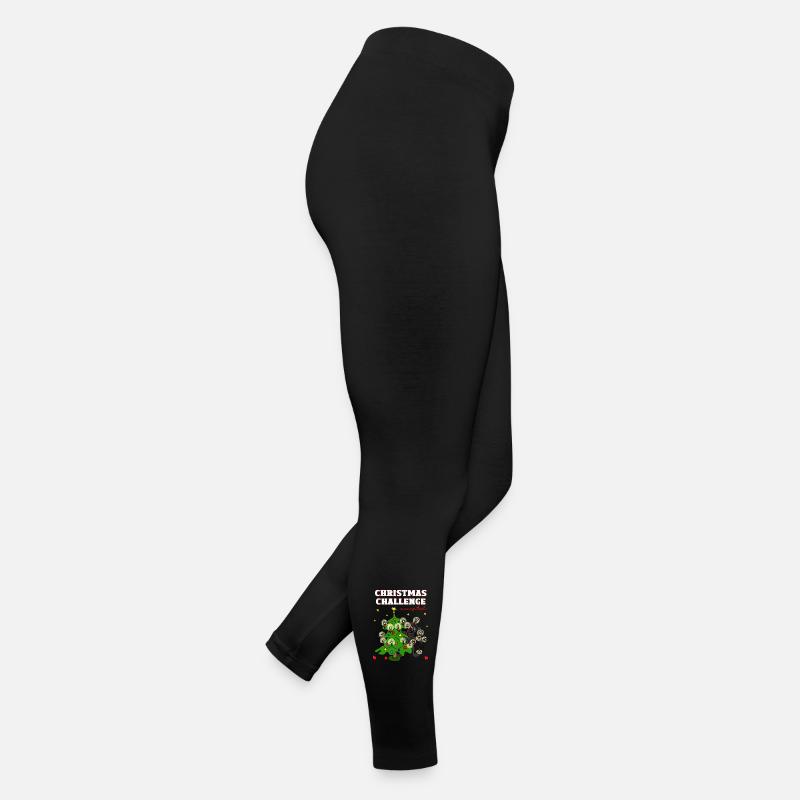 Weihnachts Challenge Akzeptiert Hund Frauen Jersey Leggings
