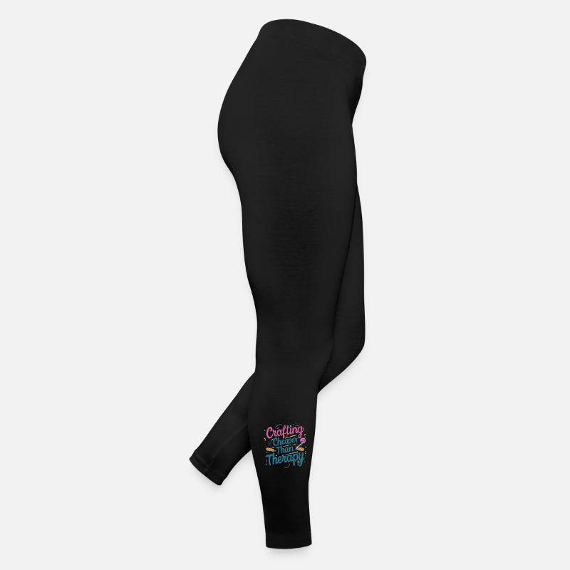 Crafting is cheaper than therapy Women’s Jersey Leggings