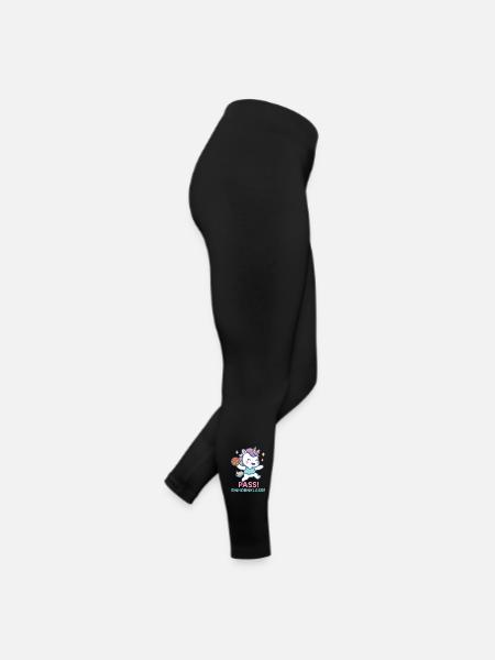 Einhorn Handball Pass, Einhornklasse Assist - Frauen Jersey Leggings - Schwarz - Rechts