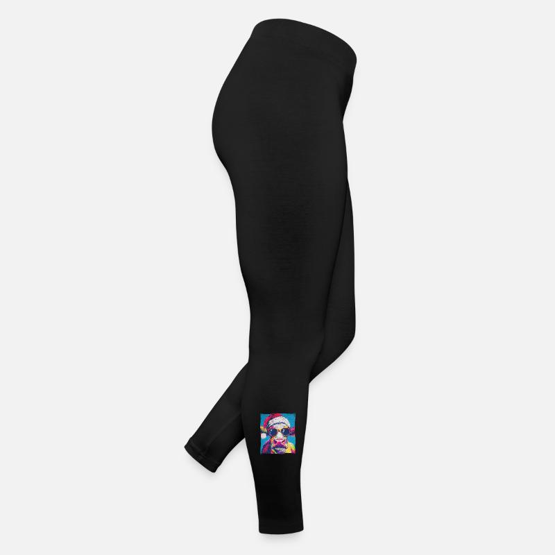 Portrait de Noël de la vache Legging en jersey Femme